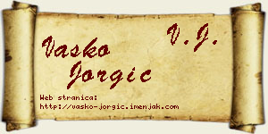 Vasko Jorgić vizit kartica
